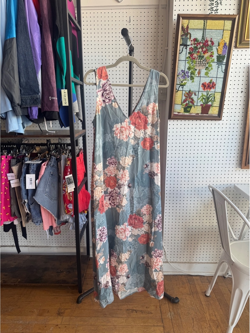 Jade by Johnny Was Floral Silk Midi Dress